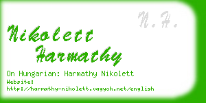 nikolett harmathy business card
